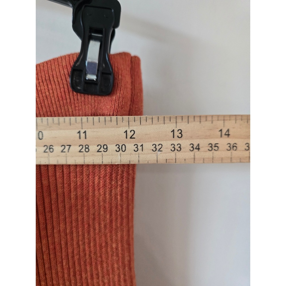 Free People Womens Ribbed Wide Leg Knit Pants Burnt Orange Rust High Rise Small - Picture 5 of 6